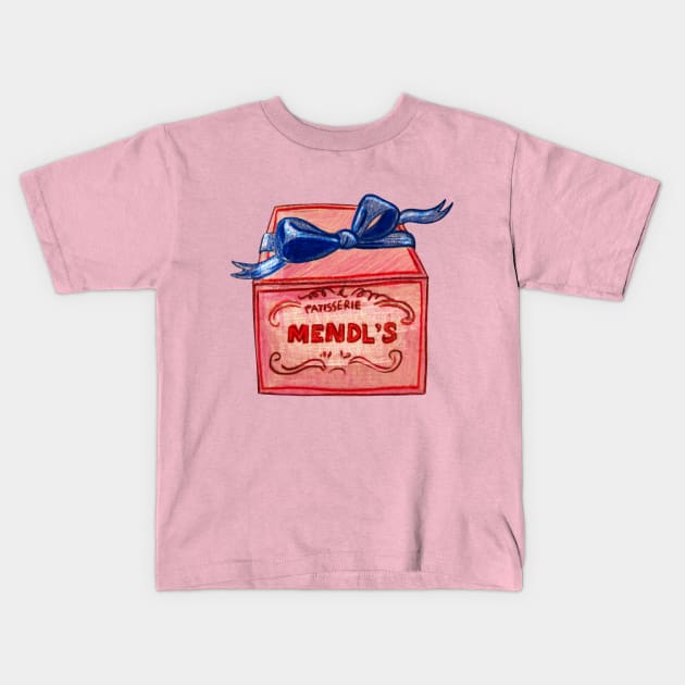 Mendl's Cake Box Kids T-Shirt by Le petit fennec